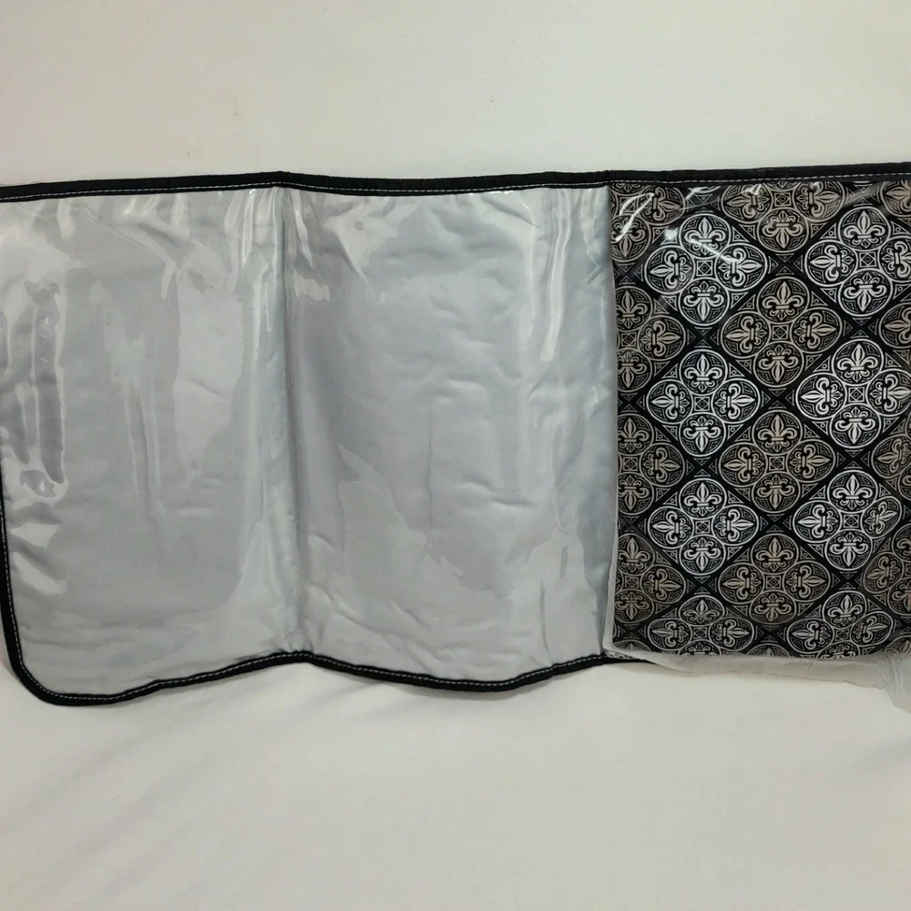 Kalencom Quick Change Kit Portable Diaper Changing Pad Wipes Box Fleur De Lis